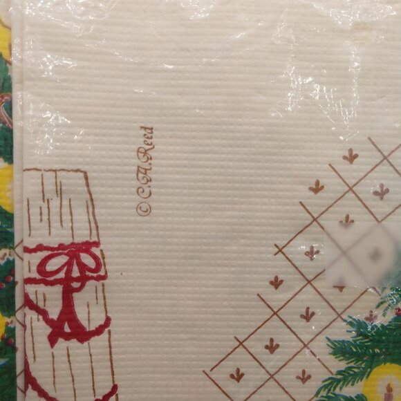 Vintage C.A. Reed Santa Claus Christmas Paper Table Cover 52" x 96"-Old Fashion - Picture 2 of 3